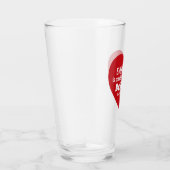 Bijbelvers Rode Hart Aanmoedigend Geloven Wonder Glas (Rechts)