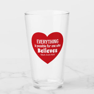 Bijbelvers Rode Hart Aanmoedigend Geloven Wonder Glas