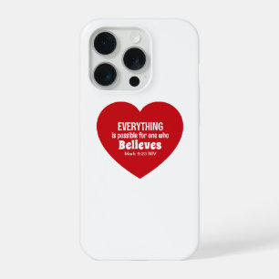 Bijbelvers Rode Hart Mijmerwaardig Aanmoedigend Ge iPhone 15 Pro Case