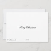 Bijbelvers Rustieke bossen Sneeuwvlokken Kerstmis Feestdagenkaart (Achterkant)