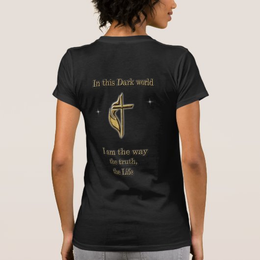 Bijbelvers Schrift 2-zijdig T-shirt (Achterkant)