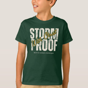 Bijbelvers Schrift Evangelie Geloof Grafisch Groen T-shirt