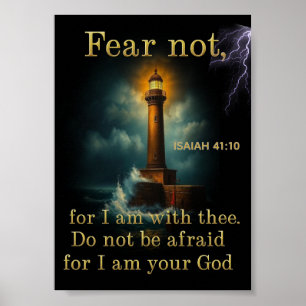 Bijbelvers Schrift ISAIAH 41:10 Poster