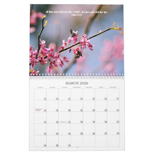 Bijbelvers Schriftkalender Psalmen Kalender (Mar 2026)