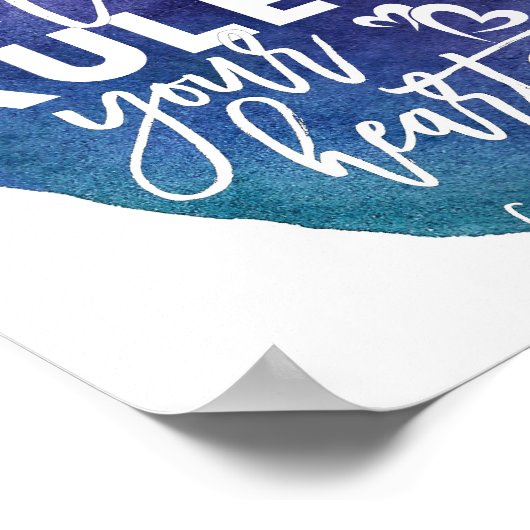 Bijbelvers, Scriptkunst, Colossians 3:15 Poster (Hoek)