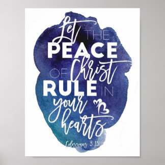 Bijbelvers, Scriptkunst, Colossians 3:15 Poster