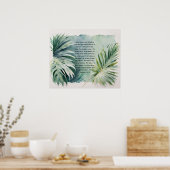 Bijbelvers Sjabloon, Waarde Poster Papier (Matte) (Keuken)