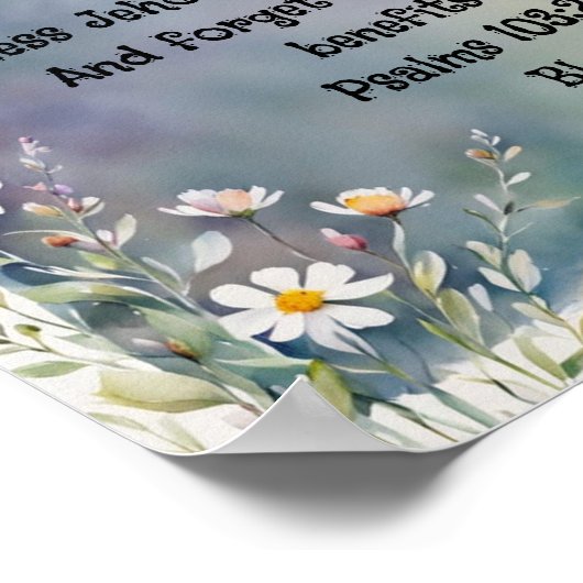 Bijbelvers Sjabloon, Waarde Poster Papier (Matte) (Hoek)