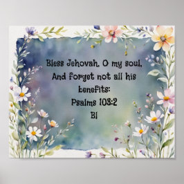 Bijbelvers Sjabloon, Waarde Poster Papier (Matte)