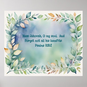 Bijbelvers Sjabloon, Waarde Poster Papier (Matte)