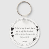 Bijbelvers Sleutelhanger - Johannes 3:16 (Achterkant)