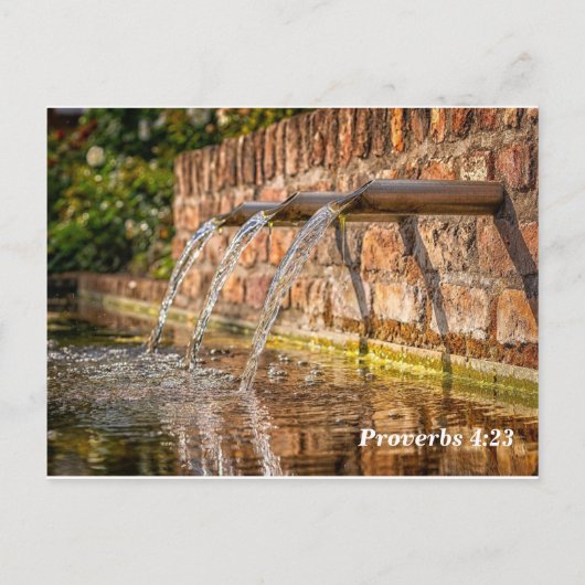 Bijbelvers Spreuken 4:23 Bewaar Uw Hart Briefkaart (Achterkant)