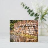 Bijbelvers Spreuken 4:23 Bewaar Uw Hart Briefkaart (Staand voorkant)