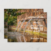 Bijbelvers Spreuken 4:23 Bewaar Uw Hart  Briefkaart (Voorkant / Achterkant)