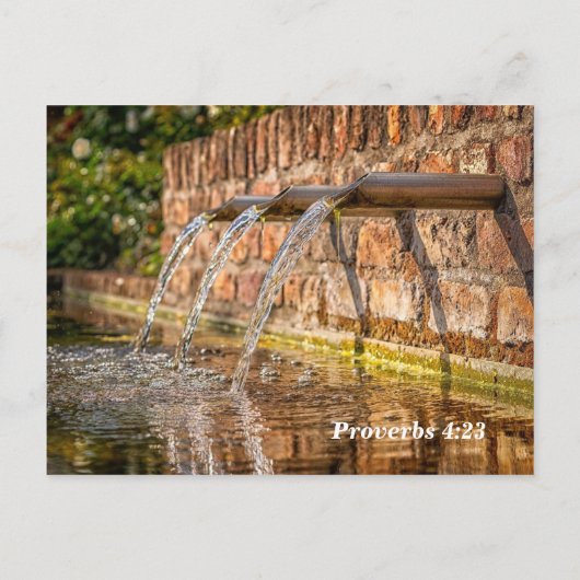 Bijbelvers Spreuken 4:23 Bewaar Uw Hart  Briefkaart (Achterkant)