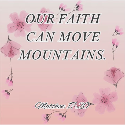 Bijbelvers sticker (Voorkant)