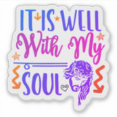 Bijbelvers Sticker verheffen (Voorkant)