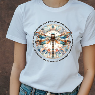 Bijbelvers T-shirt   Johannes 3:16 Dragonfly T-shi