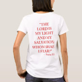 Bijbelvers T-shirt Psalm 27:1 (Achterkant)