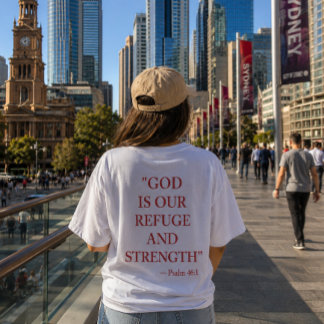 Bijbelvers T-shirt Psalm 46:1