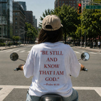 Bijbelvers T-shirt Psalm 46:10