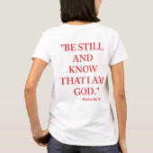 Bijbelvers T-shirt Psalm 46:10 (Achterkant)
