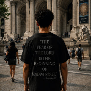 Bijbelvers T-shirt Spreuken 1:7