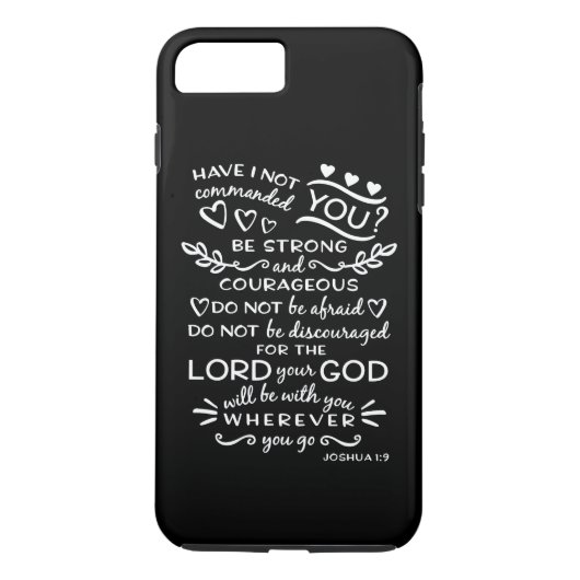 Bijbelvers telefoonhoes Joshua 1:9 Case-Mate iPhone Case (Achterkant)