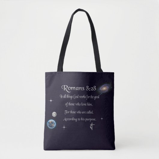 Bijbelvers Tote Bag (Voorkant)