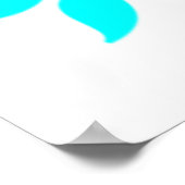 Bijbelvers turkoois | Archief zwaargewicht papier Poster (Hoek)