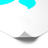 Bijbelvers turkoois | Archief zwaargewicht papier Poster (Hoek)