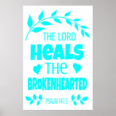 Bijbelvers turkoois | Archief zwaargewicht papier Poster (Voorkant)