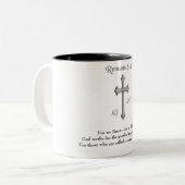 Bijbelvers Tweekleurige Koffiemok (Voorkant links)