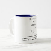 Bijbelvers Tweekleurige Koffiemok (Voorkant links)