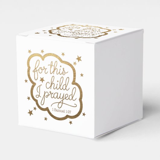 Bijbelvers uit 1 Samuel 1:27 Bedankdoosjes (Voorkant Zijde)