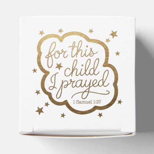 Bijbelvers uit 1 Samuel 1:27 Bedankdoosjes (Bovenkant)