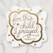 Bijbelvers uit 1 Samuel 1:27 Bedankjes Labels (Achterkant)