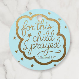 Bijbelvers uit 1 Samuel 1:27 Bedankjes Labels