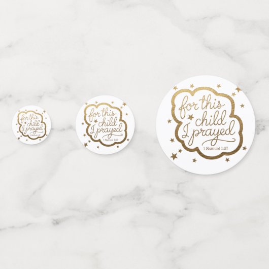 Bijbelvers uit 1 Samuel 1:27 Confetti (Voorkanten)