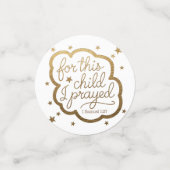 Bijbelvers uit 1 Samuel 1:27 Confetti (Kleine voorkant)