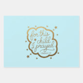 Bijbelvers uit 1 Samuel 1:27 Inpakpapier Vel (Voorkant 3)