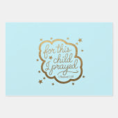 Bijbelvers uit 1 Samuel 1:27 Inpakpapier Vel (Voorkant 2)