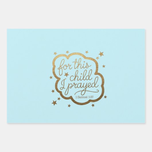 Bijbelvers uit 1 Samuel 1:27 Inpakpapier Vel (Voorkant)