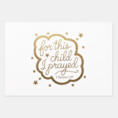 Bijbelvers uit 1 Samuel 1:27 Inpakpapier Vel (Voorkant 2)