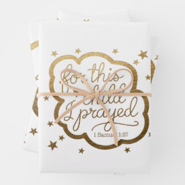 Bijbelvers uit 1 Samuel 1:27 Inpakpapier Vel