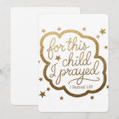 Bijbelvers uit 1 Samuel 1:27 Kaart (Voorkant / Achterkant)