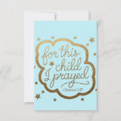 Bijbelvers uit 1 Samuel 1:27 Kaart (Voorkant)