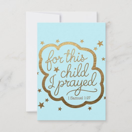 Bijbelvers uit 1 Samuel 1:27 Kaart (Voorkant)