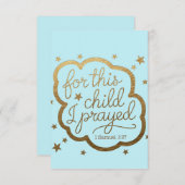 Bijbelvers uit 1 Samuel 1:27 Kaart (Voorkant / Achterkant)