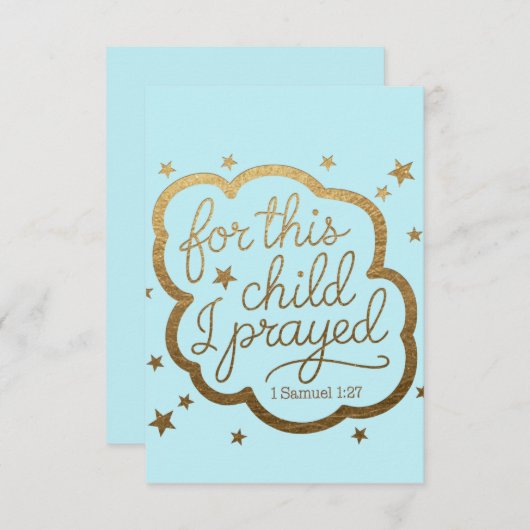Bijbelvers uit 1 Samuel 1:27 Kaart (Voorkant / Achterkant)